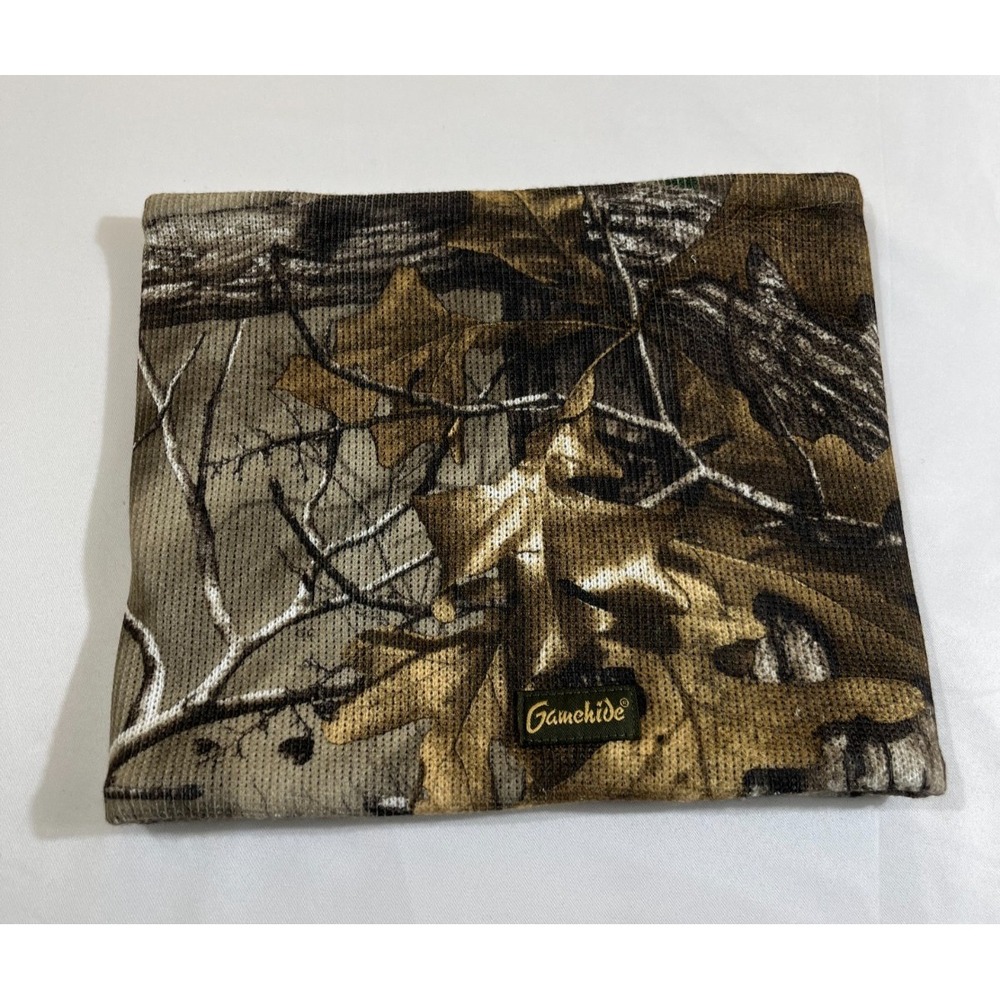 Gamehide Camo Neck Warmer Gaiter Realtree AP Fleece Lined Hunting Waffle Knit